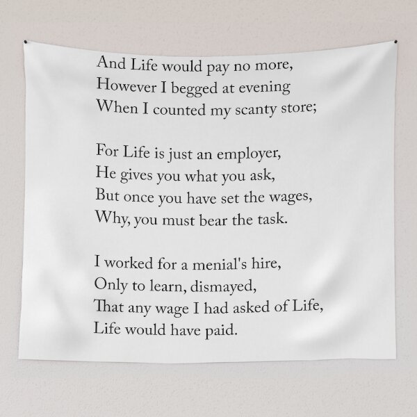 Item preview, I bargained with life for a penny - Jessie Belle Rittenhouse Poem - Literature - Typography Print 1 designed and sold by Studio Grafiikka.