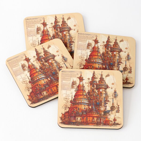 Item preview, Steampunk Victorian Fantasy Art Nouveau Architecture designed and sold by entwithanaxe.