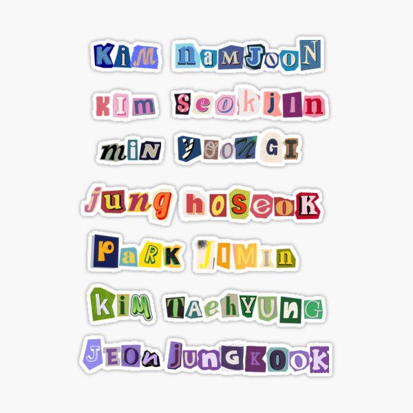 BTS Sugar V Jimin Cute Stickers KPOP Bangtan Boys Laptop Cellphone Decal  Sticker