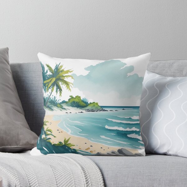 Item preview, Playa de verano en acuarela designed and sold by DropTShop.