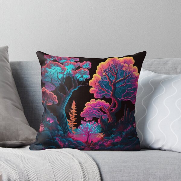Item preview, Neon-infused design of a surreal, glowing forest designed and sold by iDezine GD.