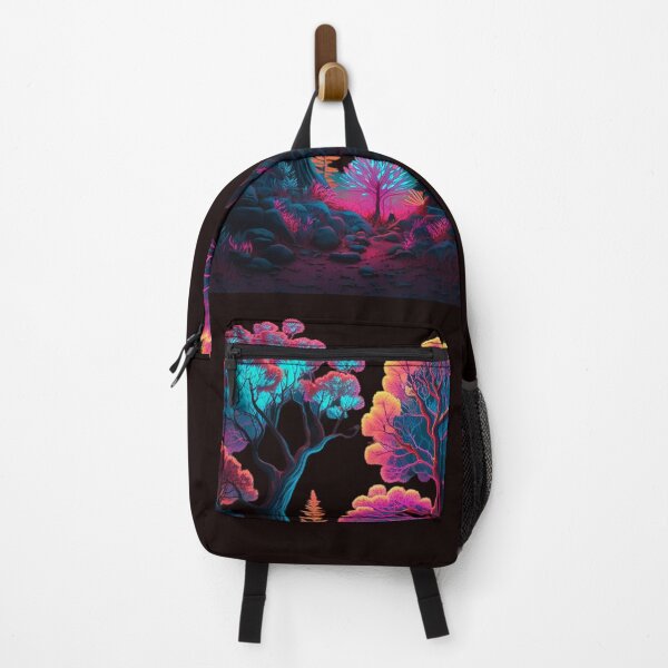 Item preview, Neon-infused design of a surreal, glowing forest designed and sold by iDezine GD.
