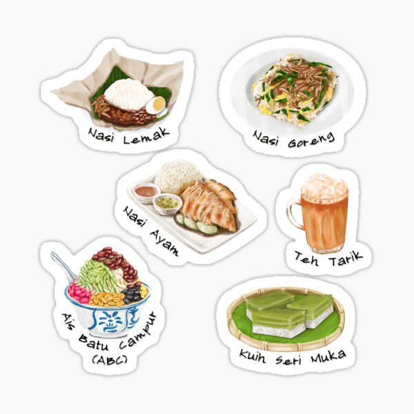 Item preview, Singapore and Malaysian Food Pack designed and sold by magdalastudiodesign.