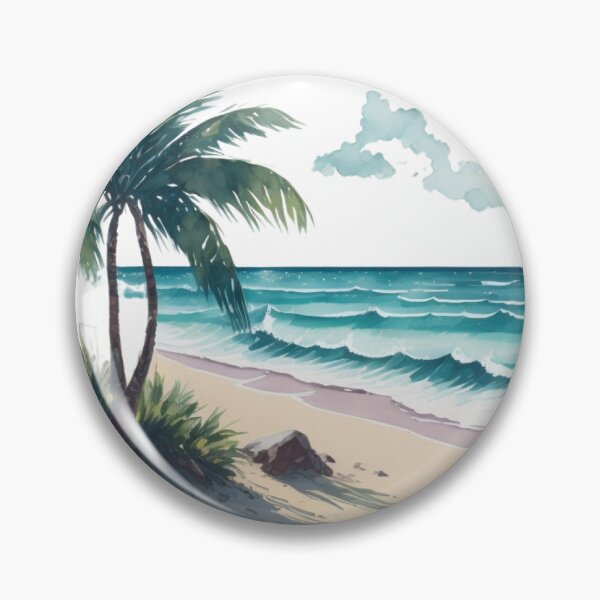 Item preview, Playa de verano en acuarela designed and sold by DropTShop.