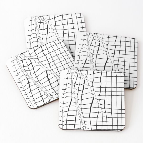 Artikelvorschau, Transience 02 in White - Contemporary Abstract Expressionism - Black and White - Distorted Grid entworfen und verkauft von Studio Grafiikka.