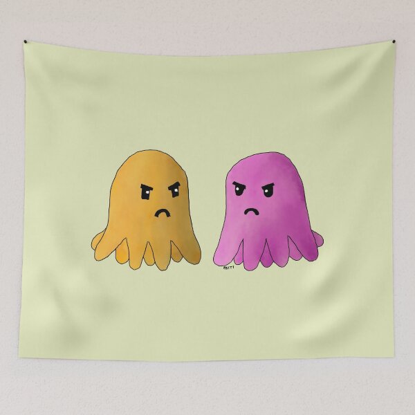 Item preview, Two grumpy octopus friends designed and sold by aditikkumar.