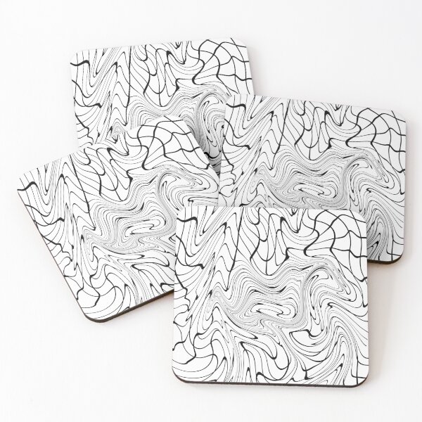 Artikelvorschau, Transience 03 in White - Contemporary Abstract Expressionism - Black and White - Distorted Grid entworfen und verkauft von Studio Grafiikka.