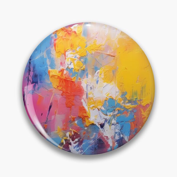 Item preview, Rainbow colors cheerful tones artistic sense texture impasto brush strokes abstract decorative painting 01 designed and sold by UnaWu533.