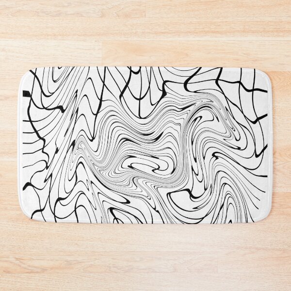 Item preview, Transience 04 in White - Contemporary Abstract Expressionism - Black and White - Distorted Grid designed and sold by Studio Grafiikka.