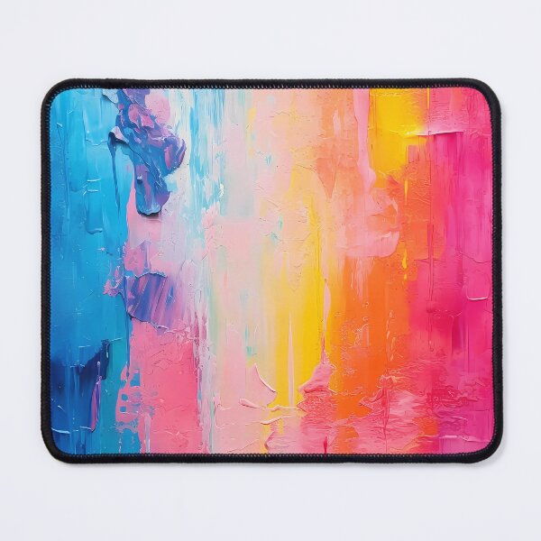 Item preview, Rainbow colors cheerful tones artistic sense texture impasto brush strokes abstract decorative painting 02 designed and sold by UnaWu533.