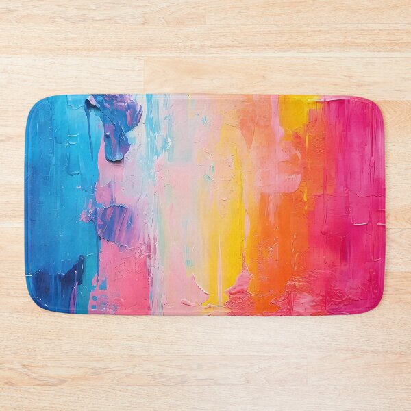 Item preview, Rainbow colors cheerful tones artistic sense texture impasto brush strokes abstract decorative painting 02 designed and sold by UnaWu533.