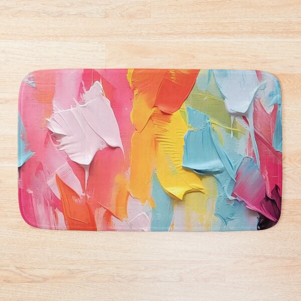 Item preview, Rainbow colors cheerful tones artistic sense texture impasto brush strokes abstract decorative painting 03 designed and sold by UnaWu533.