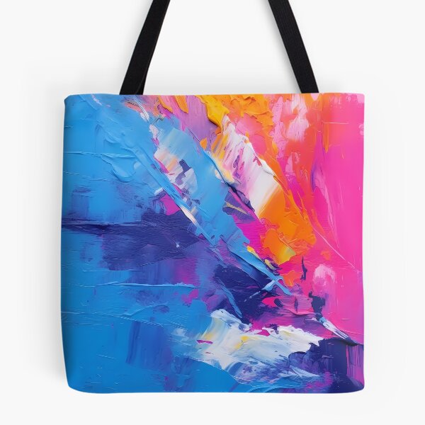 Item preview, Rainbow colors cheerful tones artistic sense texture impasto brush strokes abstract decorative painting 04 designed and sold by UnaWu533.