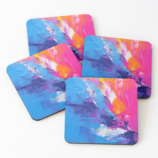Item preview, Rainbow colors cheerful tones artistic sense texture impasto brush strokes abstract decorative painting 04 designed and sold by UnaWu533.