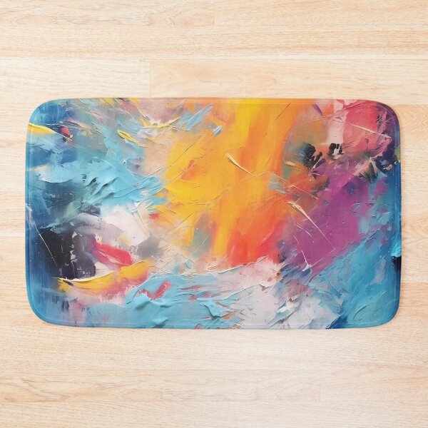 Item preview, Rainbow colors cheerful tones artistic sense texture impasto brush strokes abstract decorative painting 05 designed and sold by UnaWu533.