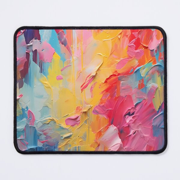 Item preview, Rainbow colors cheerful tones artistic sense texture impasto brush strokes abstract decorative painting 06 designed and sold by UnaWu533.