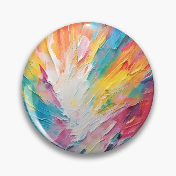 Item preview, Rainbow colors cheerful tones artistic sense texture impasto brush strokes abstract decorative painting 07 designed and sold by UnaWu533.