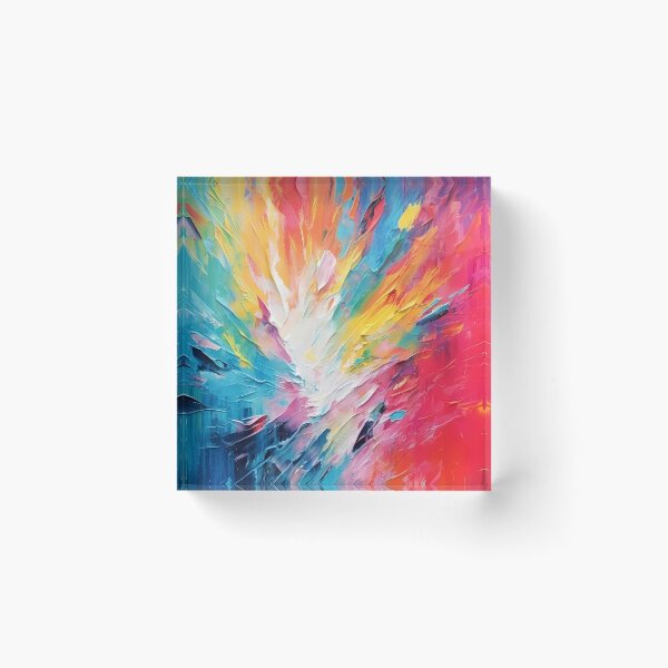 Item preview, Rainbow colors cheerful tones artistic sense texture impasto brush strokes abstract decorative painting 07 designed and sold by UnaWu533.