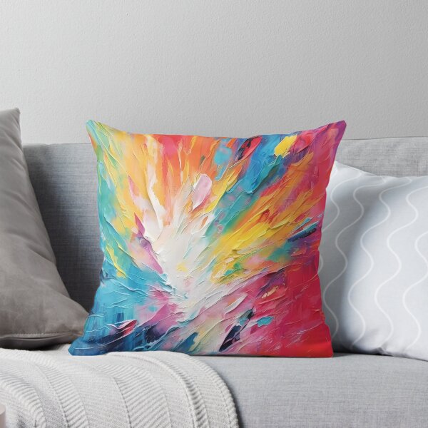 Item preview, Rainbow colors cheerful tones artistic sense texture impasto brush strokes abstract decorative painting 07 designed and sold by UnaWu533.