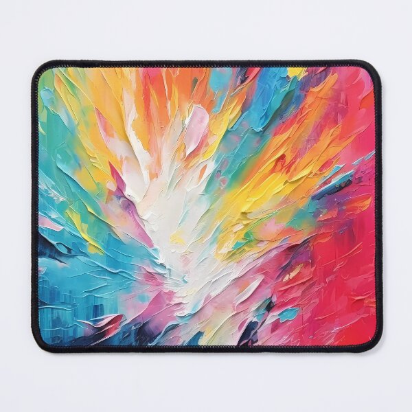 Item preview, Rainbow colors cheerful tones artistic sense texture impasto brush strokes abstract decorative painting 07 designed and sold by UnaWu533.