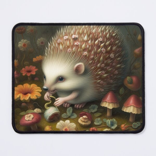 Item preview, Hedgehog making a toy mushroom designed and sold by ARTIMITY.