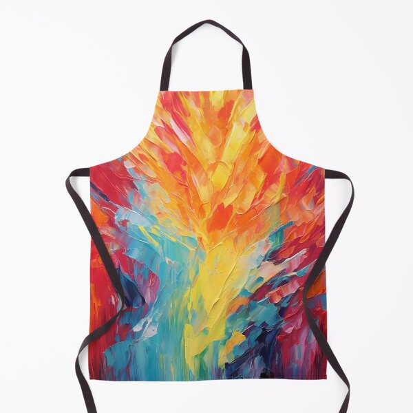 Item preview, Rainbow colors cheerful tones artistic sense texture impasto brush strokes abstract decorative painting 08 designed and sold by UnaWu533.