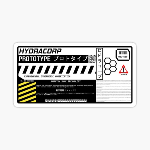 Artikel-Vorschau von Experimental Prototype Sticker Hydracorp 2, designt und verkauft von xKiiNG0x.