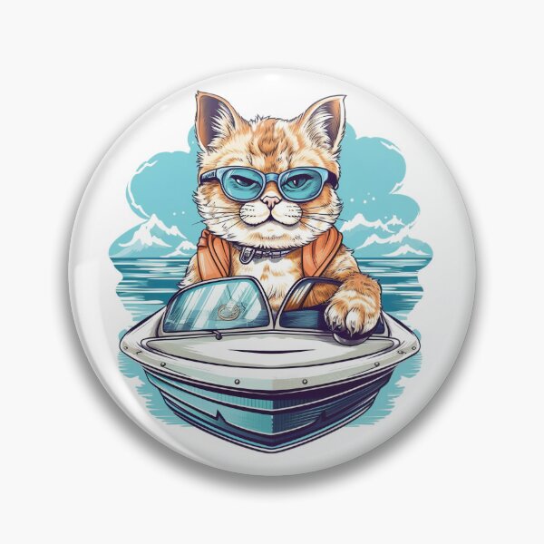 Item preview, Meowtor Boat Adventures, Sassy Cat Motor Boat designed and sold by EtherealDreamin.