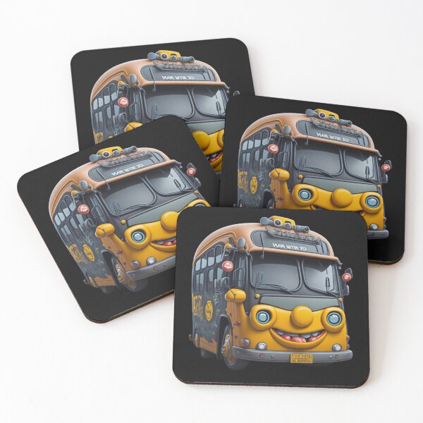 Item preview, Cute and Adorable Charming Smiling School Bus designed and sold by PC-artist.