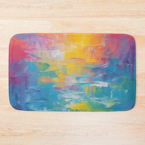 Item preview, Rainbow colors cheerful tones artistic sense texture impasto brush strokes abstract decorative painting 11 designed and sold by UnaWu533.