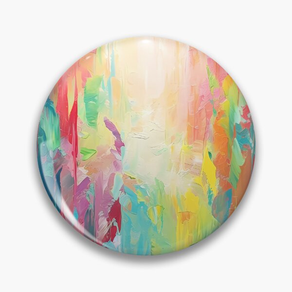Item preview, Rainbow colors cheerful tones artistic sense texture impasto brush strokes abstract decorative painting 12 designed and sold by UnaWu533.