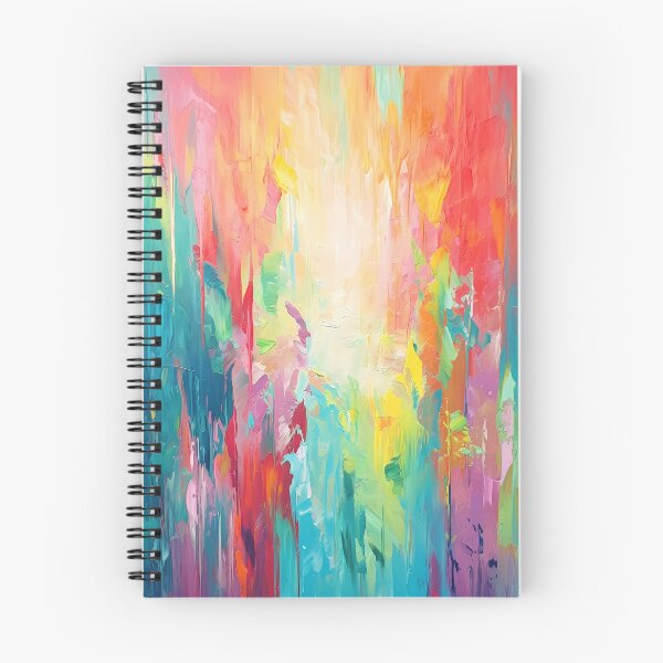 Item preview, Rainbow colors cheerful tones artistic sense texture impasto brush strokes abstract decorative painting 12 designed and sold by UnaWu533.
