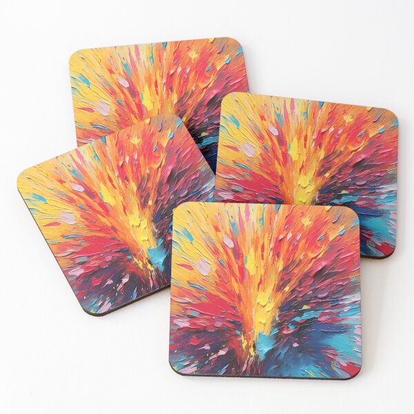Item preview, Rainbow colors cheerful tones artistic sense texture impasto brush strokes abstract decorative painting 13 designed and sold by UnaWu533.