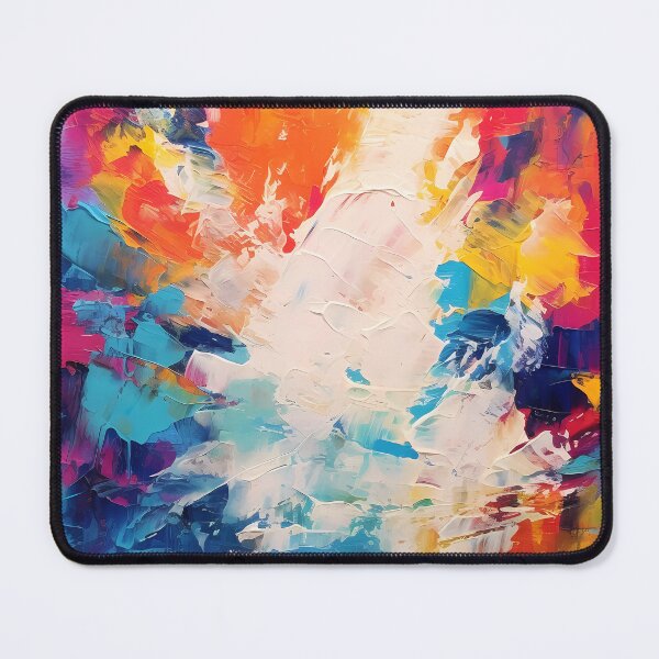 Item preview, Rainbow colors cheerful tones artistic sense texture impasto brush strokes abstract decorative painting 14 designed and sold by UnaWu533.