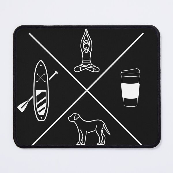 Item preview, paddleboarding, coffee, yoga and dogs designed and sold by zenbition.