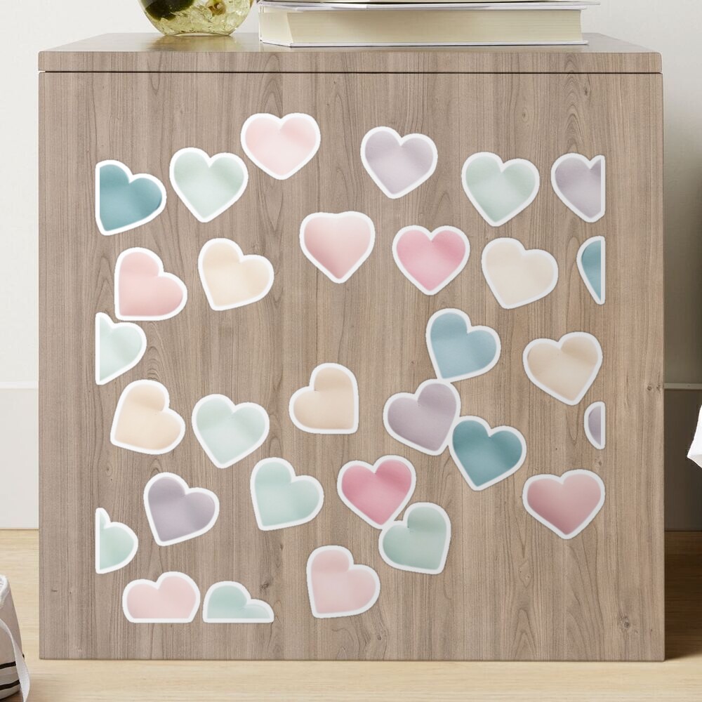 Pastel Heart Confetti Poster for Sale by Stickervine