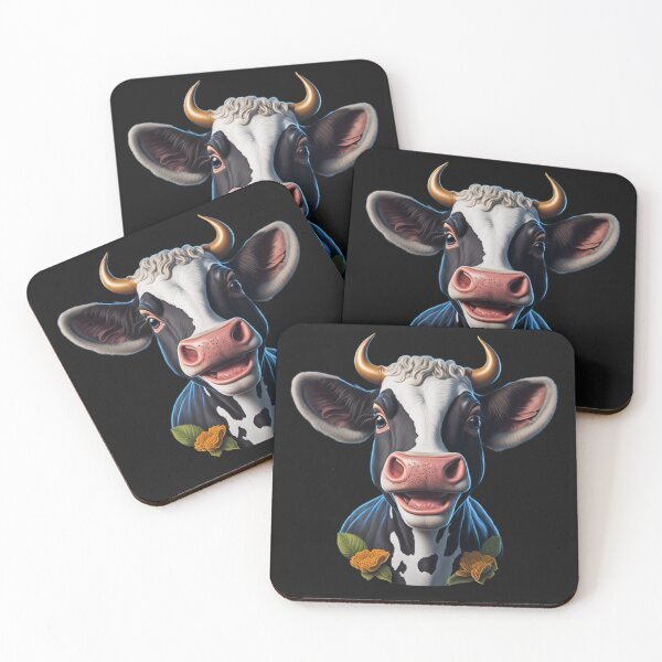 Item preview, Cute and Adorable Charming Smiling Cow Cattle designed and sold by PC-artist.