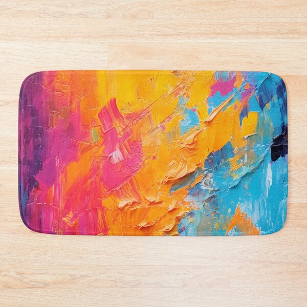 Item preview, Rainbow colors cheerful tones artistic sense texture impasto brush strokes abstract decorative painting 18 designed and sold by UnaWu533.
