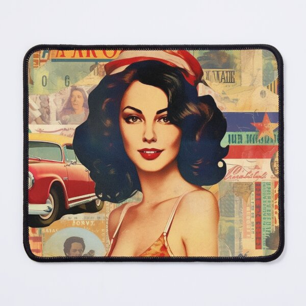 Item preview, America Beauty Retro Vintage Patchwork Collage Pattern of Americana designed and sold by BrandonArtWorld.