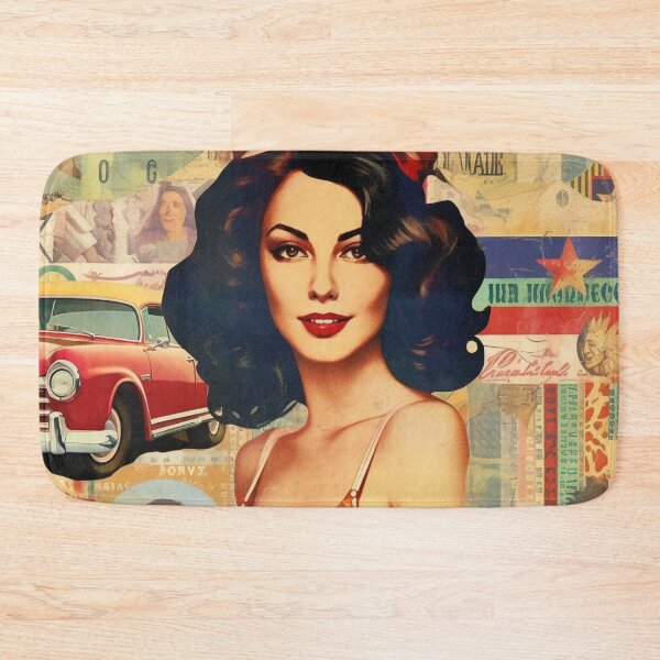 Item preview, America Beauty Retro Vintage Patchwork Collage Pattern of Americana designed and sold by BrandonArtWorld.