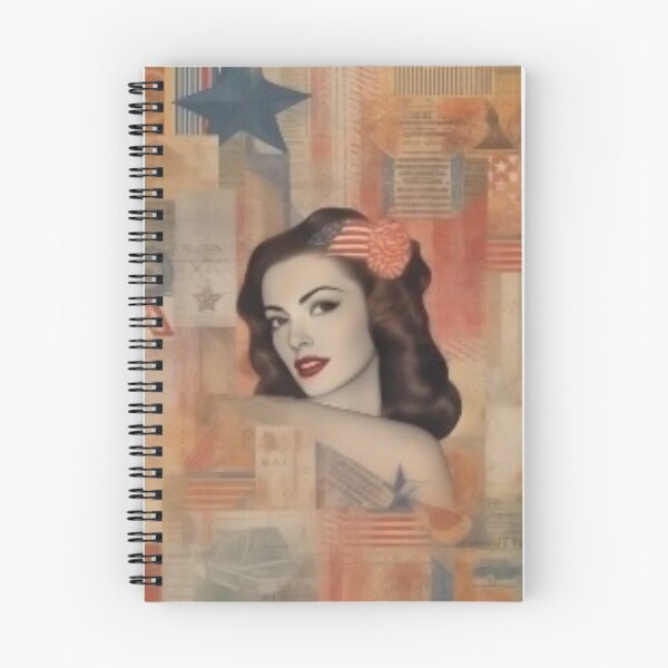 Item preview, America Beauty Retro Vintage Patchwork Collage Pattern of Americana designed and sold by BrandonArtWorld.