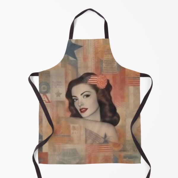 Item preview, America Beauty Retro Vintage Patchwork Collage Pattern of Americana designed and sold by BrandonArtWorld.