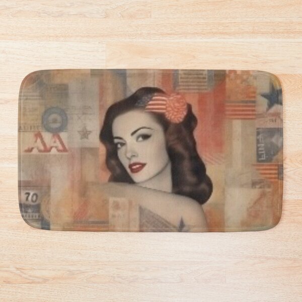 Item preview, America Beauty Retro Vintage Patchwork Collage Pattern of Americana designed and sold by BrandonArtWorld.