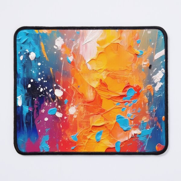 Item preview, Rainbow colors cheerful tones artistic sense texture impasto brush strokes abstract decorative painting 19 designed and sold by UnaWu533.