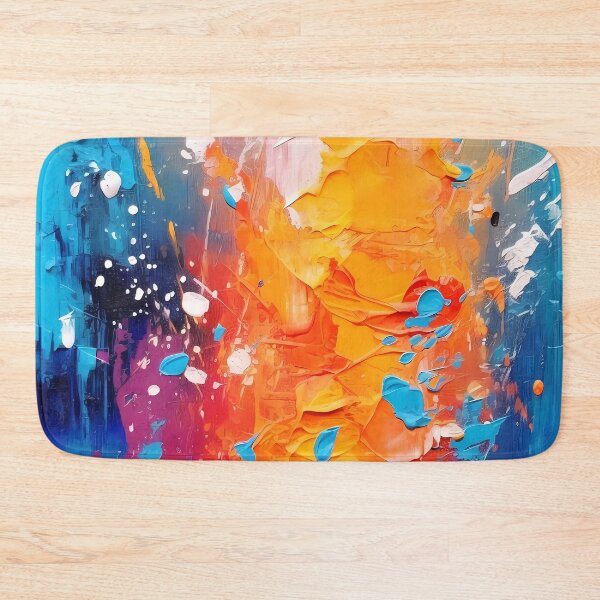 Item preview, Rainbow colors cheerful tones artistic sense texture impasto brush strokes abstract decorative painting 19 designed and sold by UnaWu533.