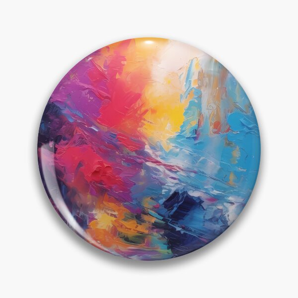 Item preview, Rainbow colors cheerful tones artistic sense texture impasto brush strokes abstract decorative painting 20 designed and sold by UnaWu533.