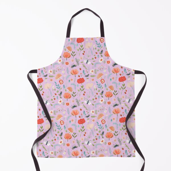 Item preview, Nordic summer: Pink floral and whimsical butterflies with strawberries  designed and sold by OrganicDSGN.