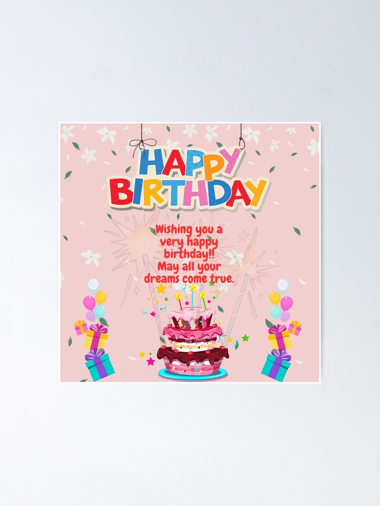 Happy Birthday Mom Greeting Card - Dreams After All