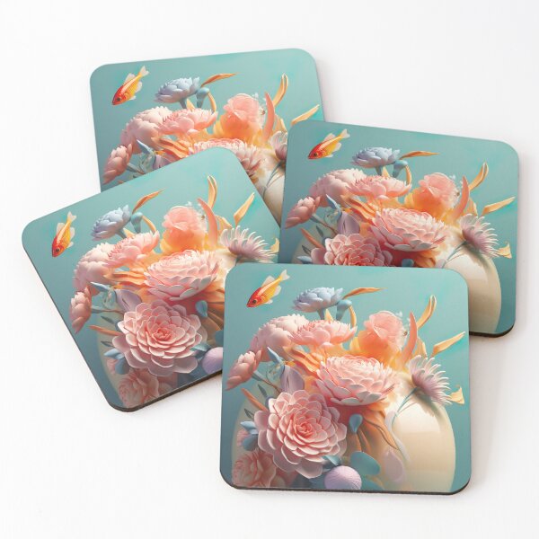 Item preview, Flower sculpture with fish designed and sold by PoppinArtFox.