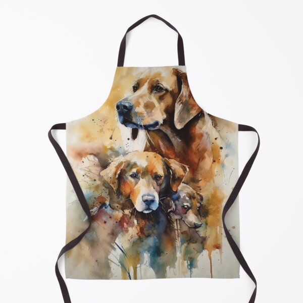 Item preview, Listing Title: Captivating Canine Companions: Realistic Watercolor-Style Illustration in Warm White and Amber Palette, Artistic Bond of Dogs, Inspired by Nabis and Wildlife Muralism designed and sold by stateofhuman.